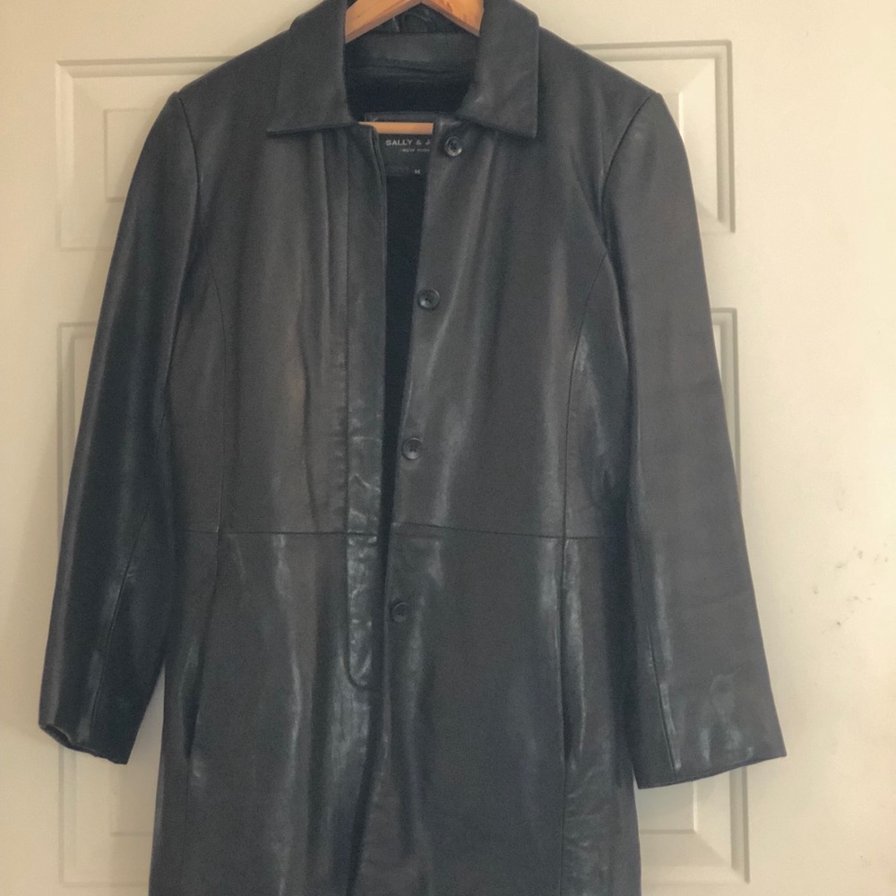 Black leather jacket